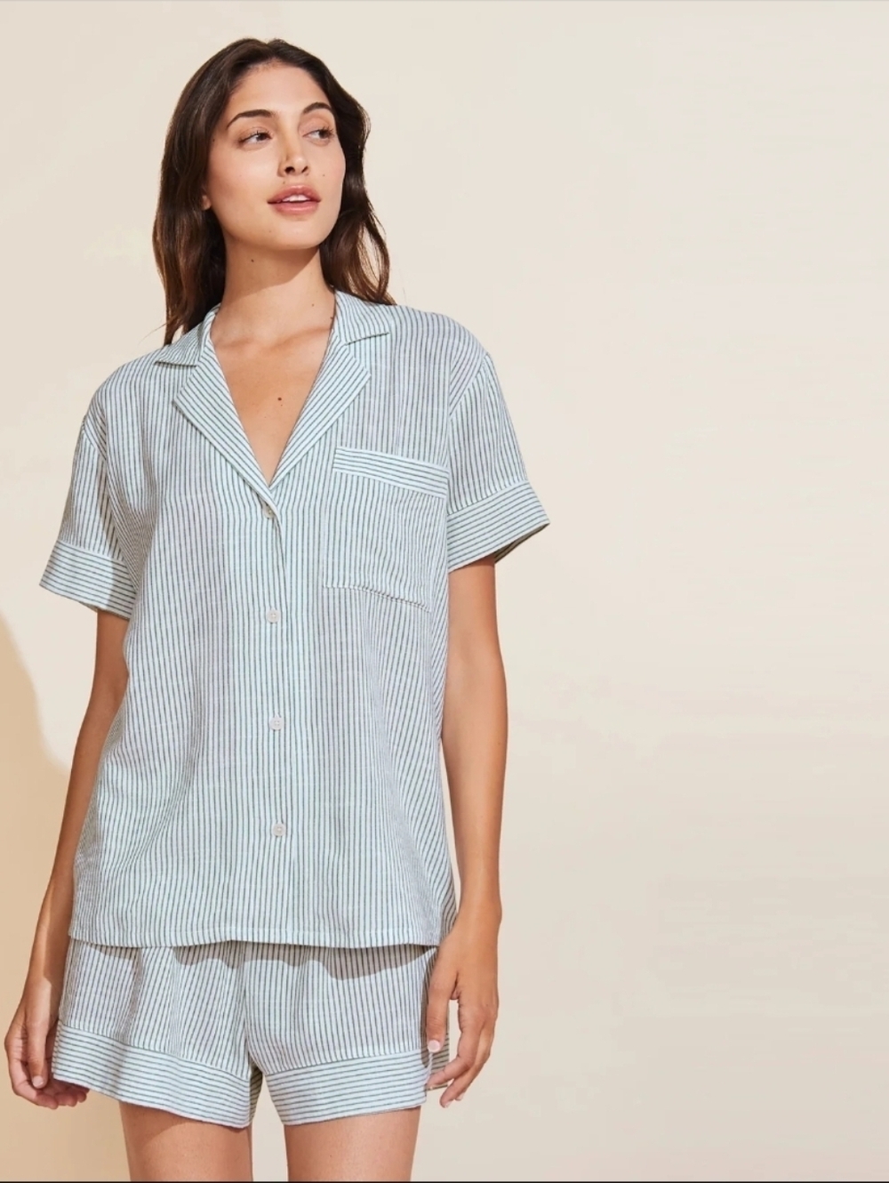 Eberjey Nautico Pajama Top Size XS